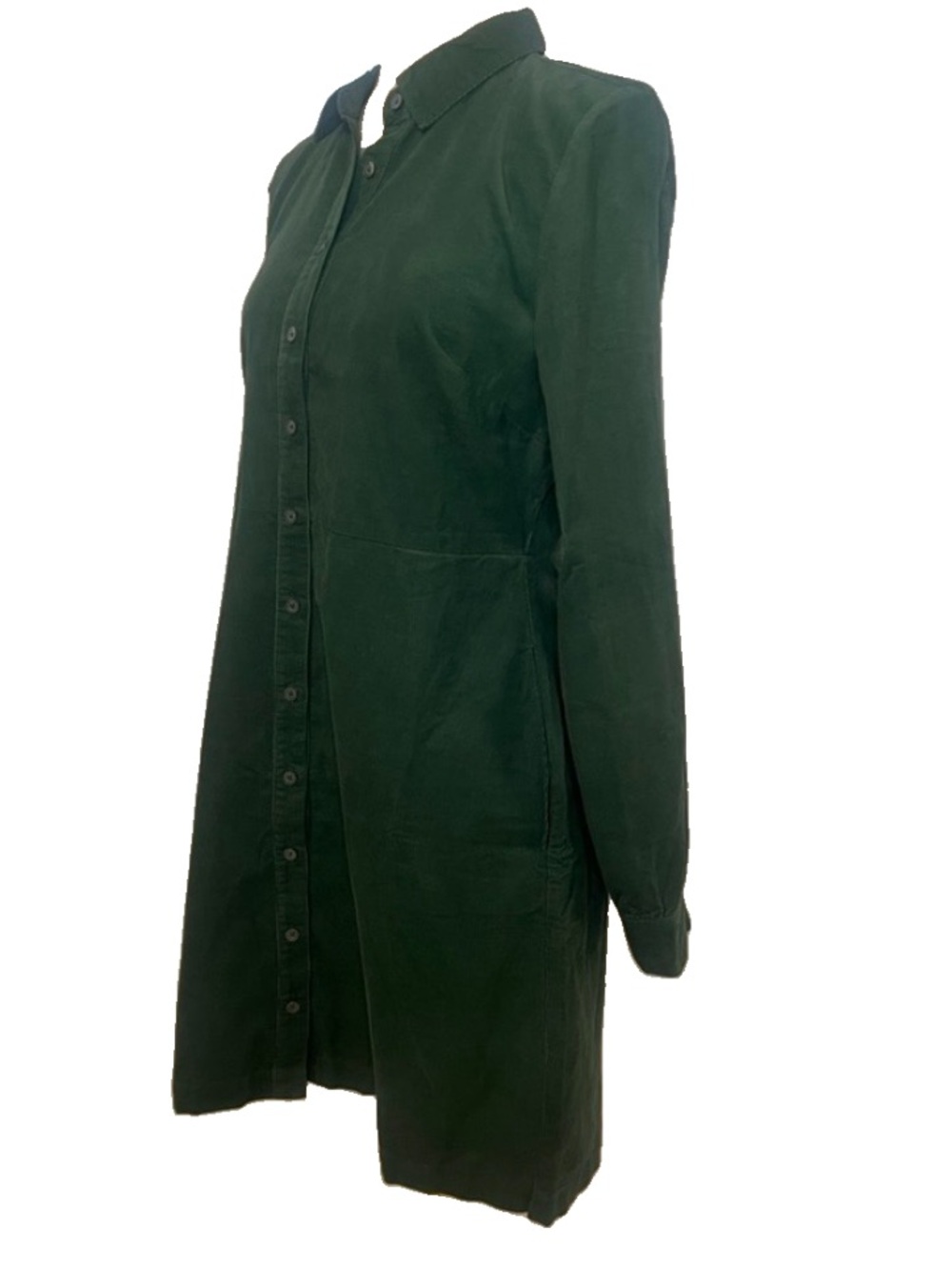 NWT J Crew Forest Green Long Sleeve Corduroy Dress 12 - Picture 4 of 14
